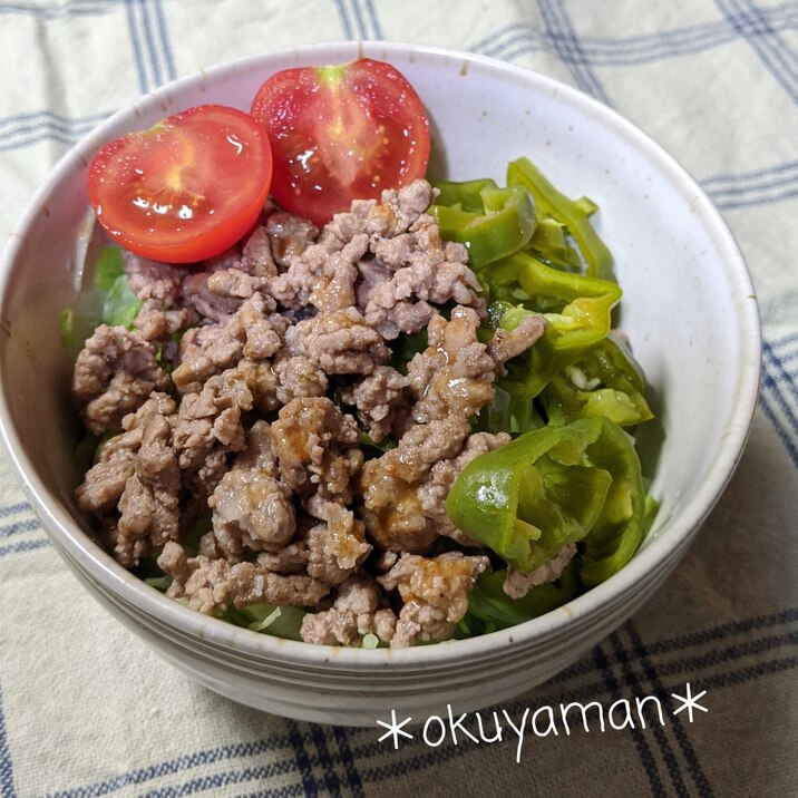 ピリ辛なそぼろ丼